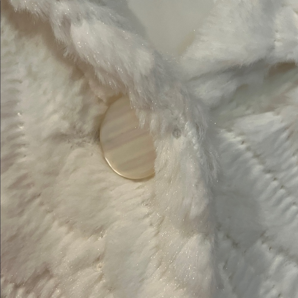 Alfred Dunner White Formal Elegant  Teddy Jacket USED size 14 - Picture 6 of 11